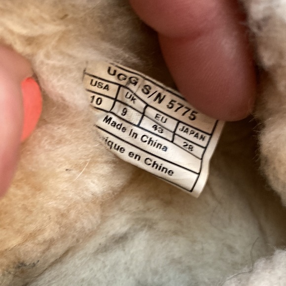 Mens UGG gray suede leather indoor outdoor slides in GUC minimal wear like new - Picture 8 of 8